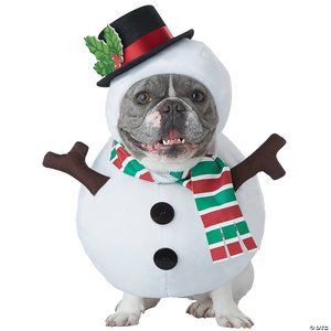 Snowman Dog Costume Size Medium
